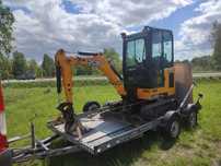 Wynajem  mini koparki JCB