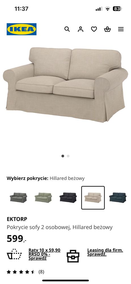 Pokrowce na sofę Ektorp