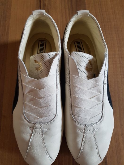 Buty Puma białe ze skóry