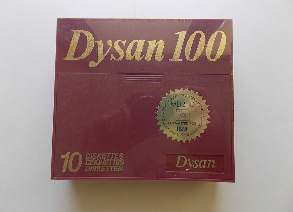 Dyskietki 5,25 cala Dysan 100 MD2HD pudełko 10 sztuk NOWE !