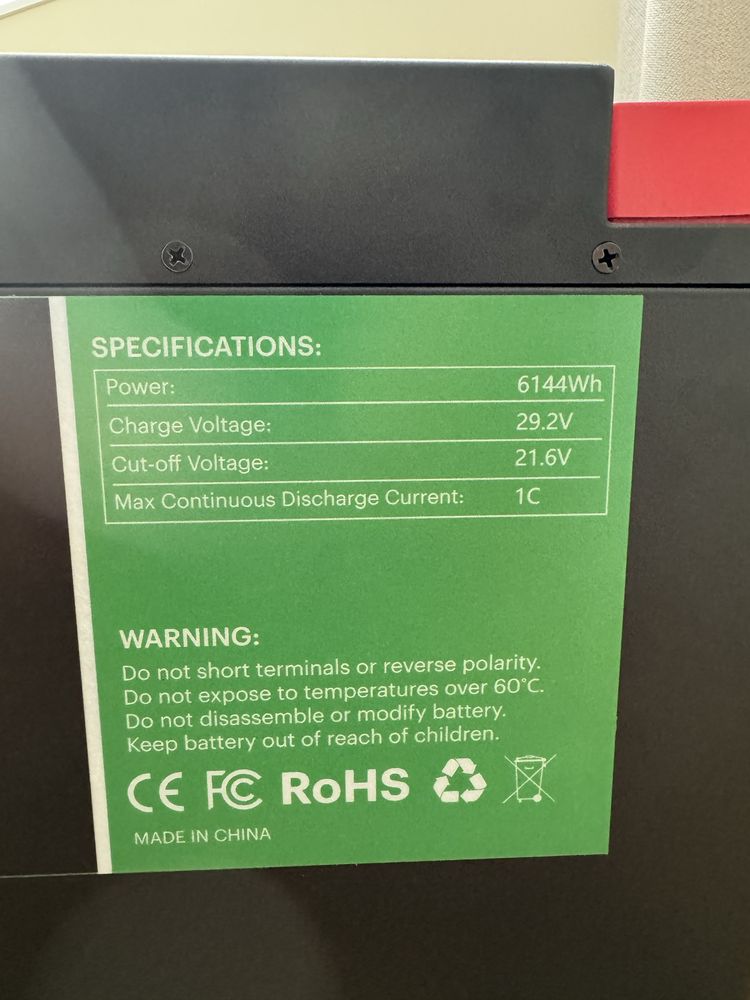 Акумуляторна батарея 24V 240Ah LiFePO4 Battery 6144wh  нова 2 шт