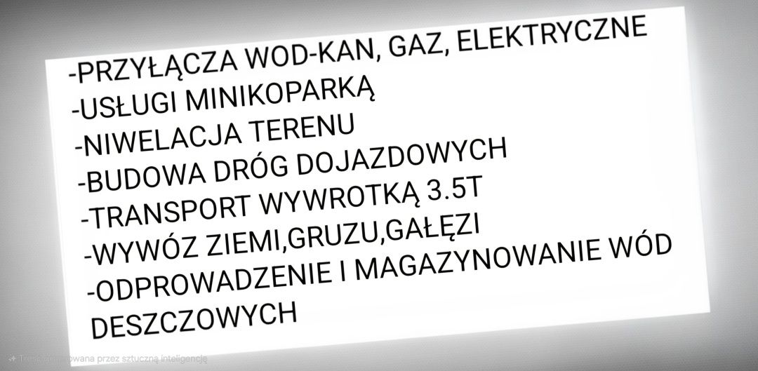 Prace ziemno-instalatorskie, izolacje budynków