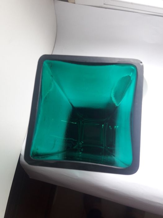 Wazon gigant szkło zielone grube