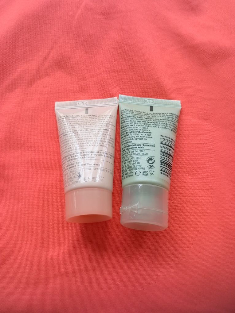 Clinique zestaw 2 kosmetyków do twarzy peeling i maseczka