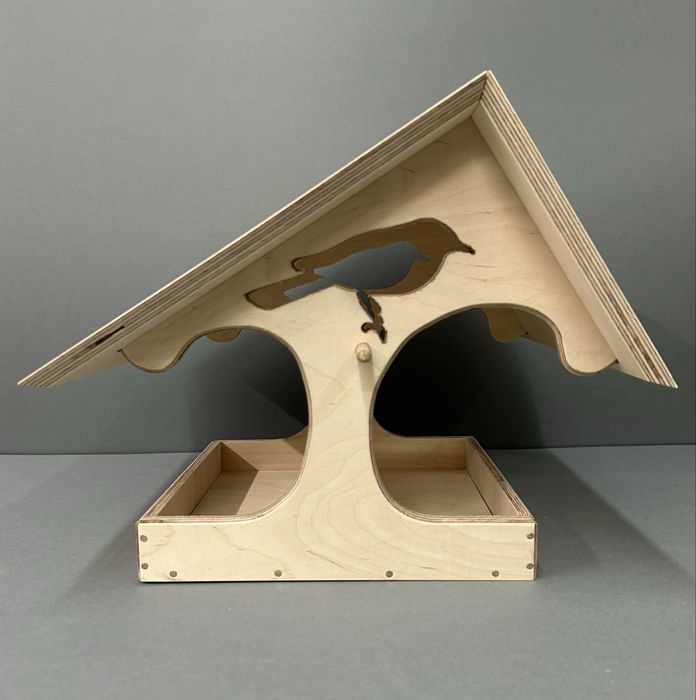 karmnik dla ptaków ze sklejki brzozowej 9mm.