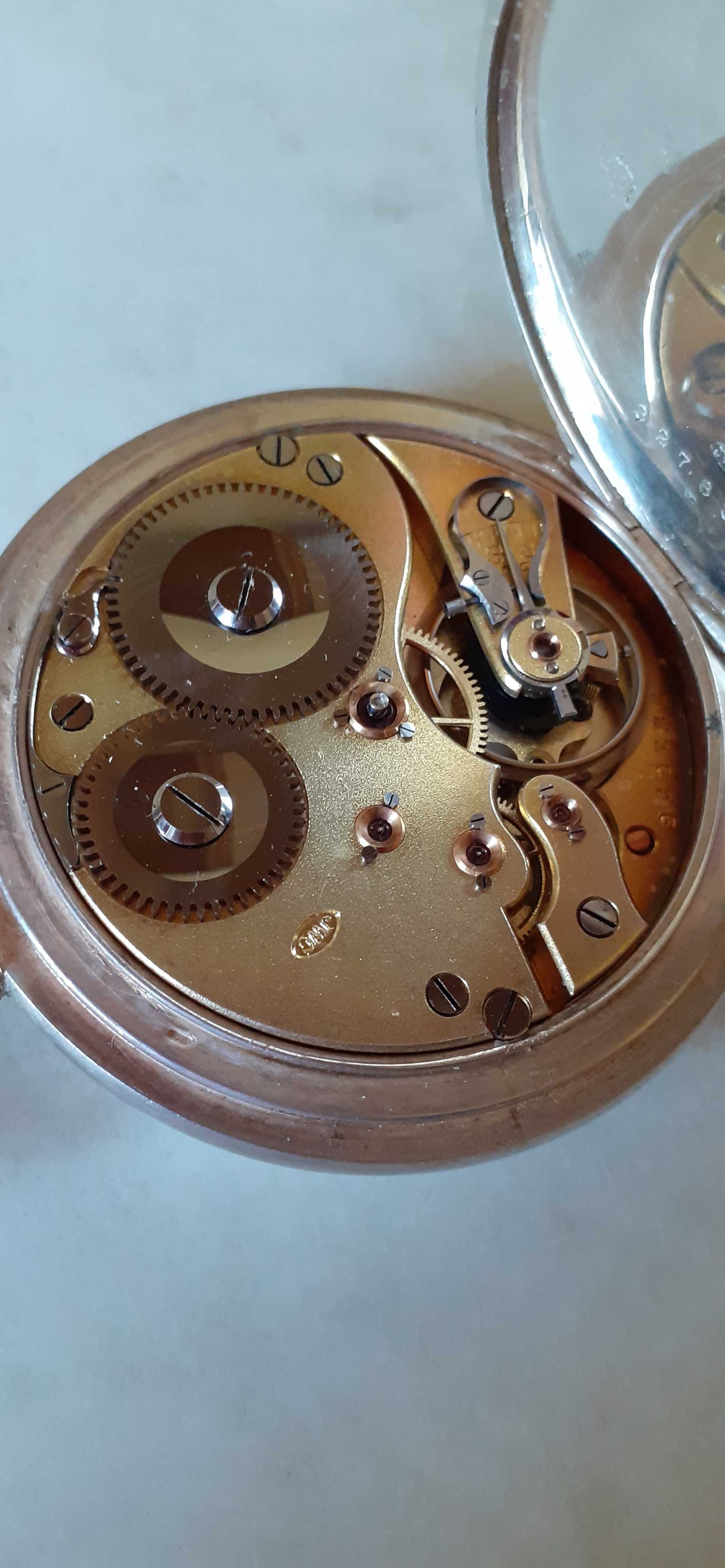 Dewizka zegarek kieszonkowy IWC z 1900 roku srebro 800 sygnowany.