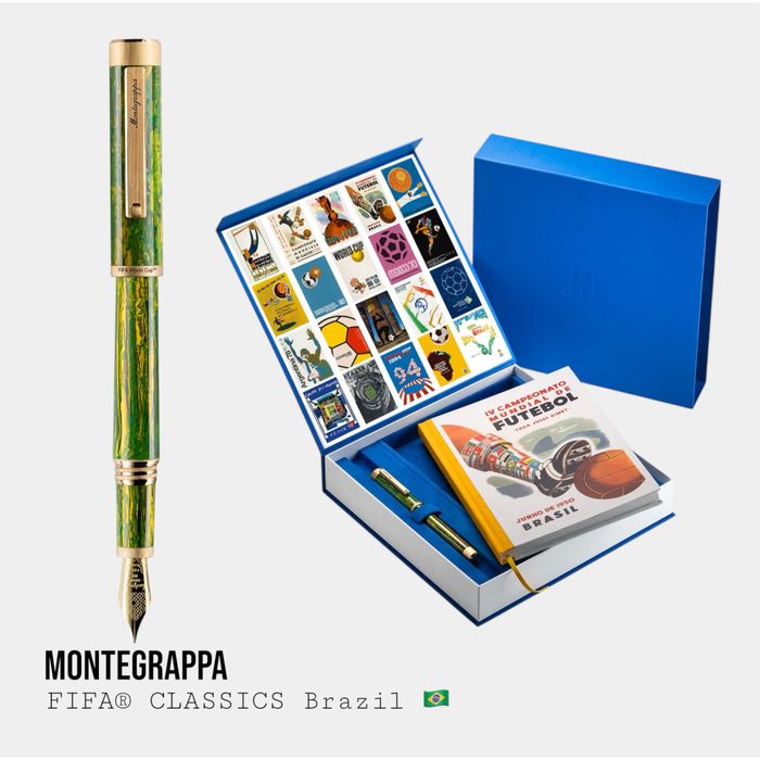 Пір’яна Ручка Montegrappa FIFA Brazil | Ліміт 100 шт | 14K золоте перо