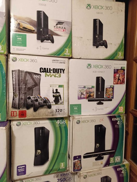 Kolekcja Kartonów do xbox 360 fat, Xbox 360 Slim, Xbox 360 E