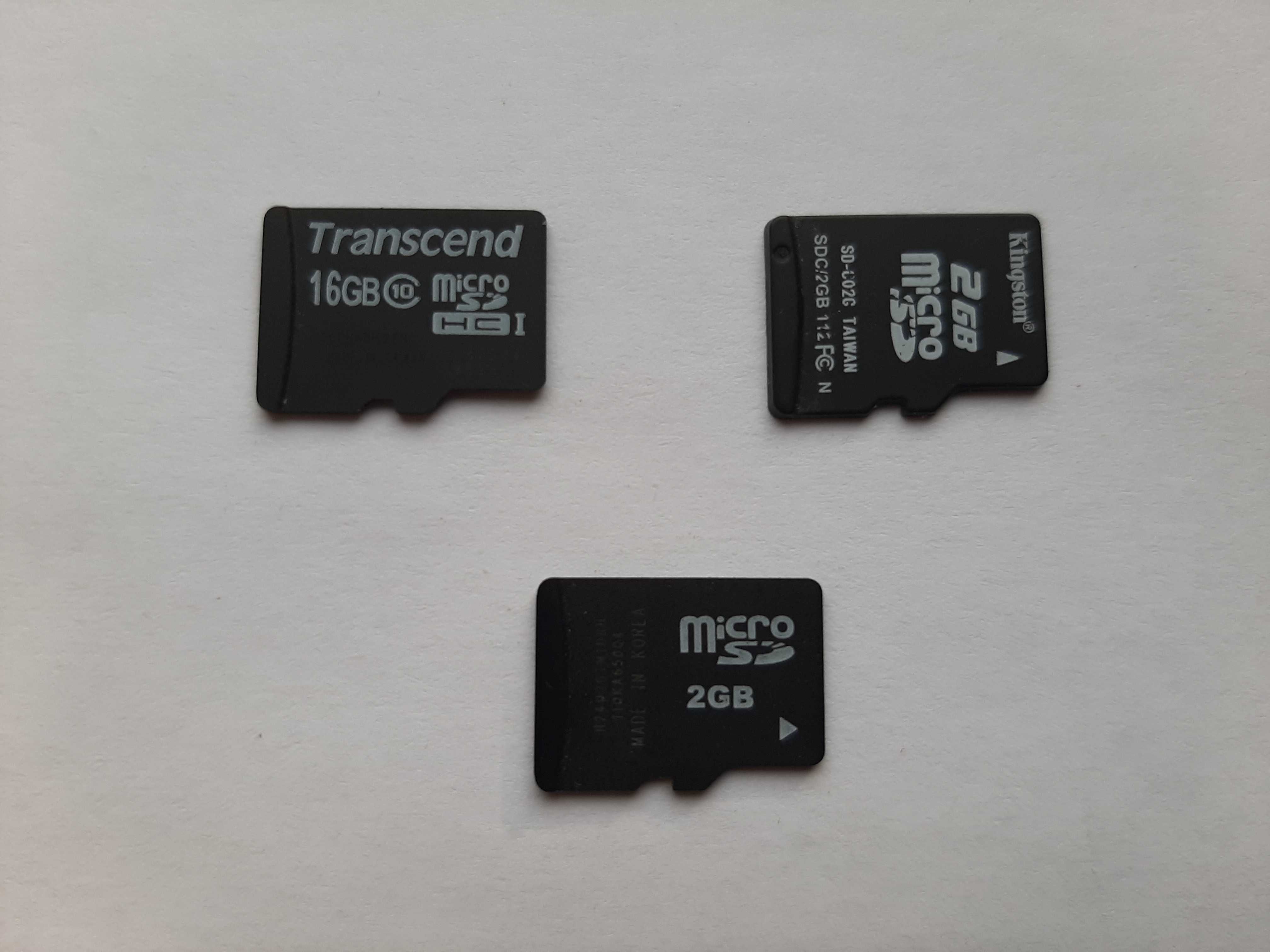 Карта памяти б/у micro SD  2гб .