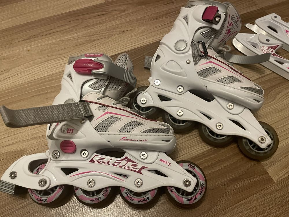 Rolki Łyżwy 2 w 1 Tempish F21 Duo Lady Rozmiar regulowany 33-36