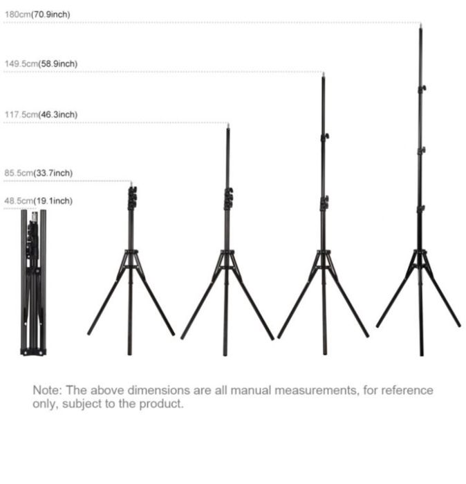Кільцева LED лампа RL-18, 45см, пульт у комплекті+ штатив 2,1 м