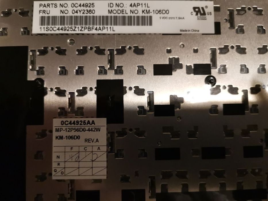 Кнопки клавиши клавіатури Lenovo Thinkpad W540 Fujitsu U904/U939