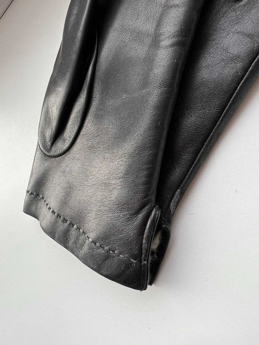 Жіночі шкіряні рукавички на натуральному хутрі (р.7)