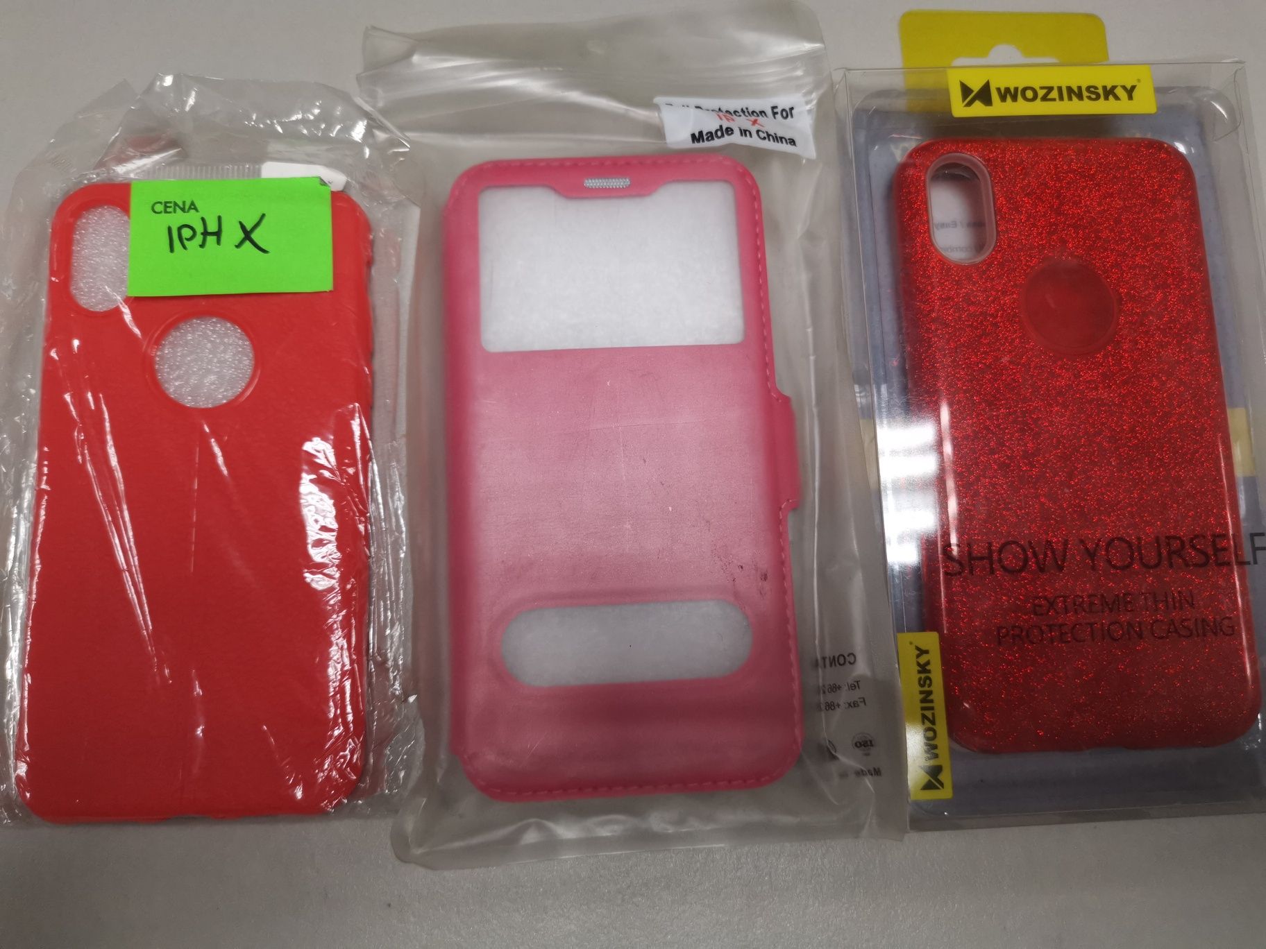 Komplet 3 sztuk etui pokrowiec case plecki Apple iPhone X XS