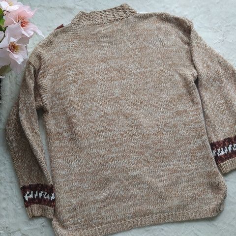 Heirloom Collectibles retro sweter z 1993 r  bawełna ramie 40 L wzór