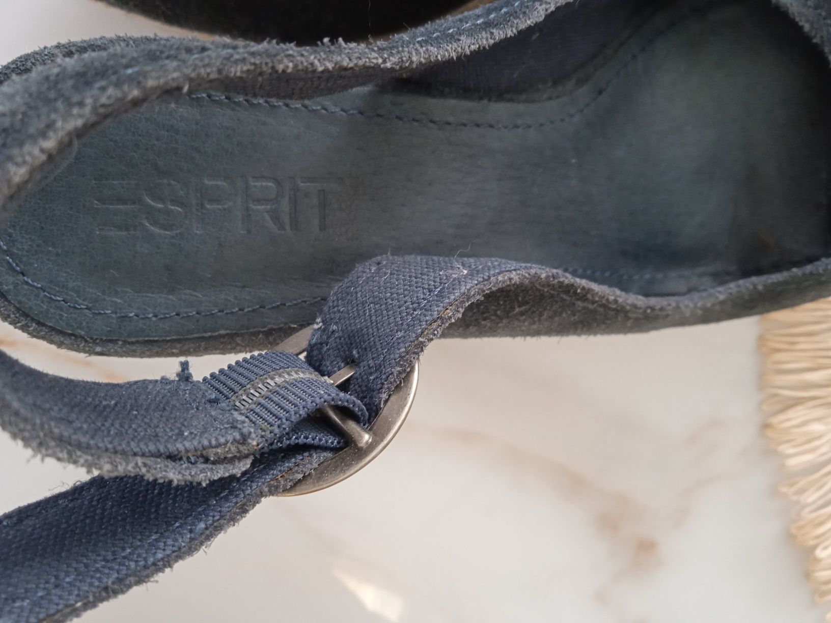 Buty sandały espadryle na koturnie Esprit 36 skórzane