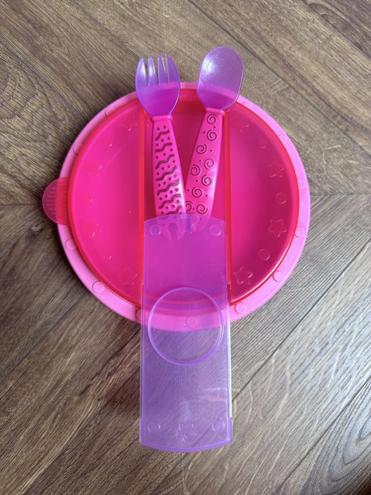 Talerz / Miseczka z kompletem sztućców dla dziecka
