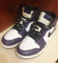 Кроссовки Nike Air Jordan 1 Retro Court Purple фиолетовые