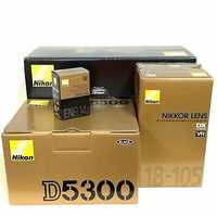 Nikon D5300 plus 50 1.8 AF plus 18-105 VR AF 64GB torba jak NOWY