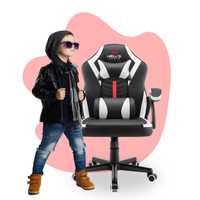 Fotel Hell's Chair HC- 1001 Kids Czarny Tkaninowy- obiór osobisty 3M