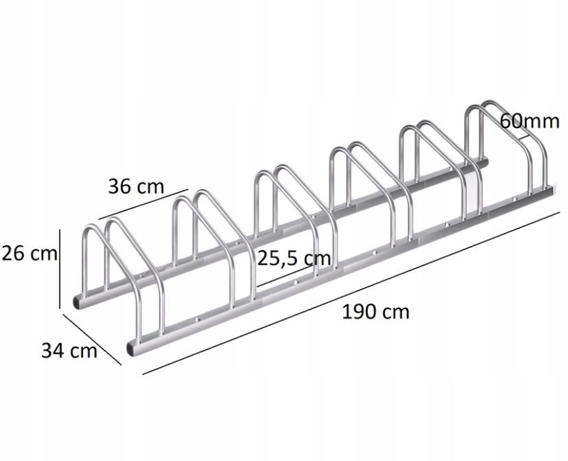Parking stojak rowerowy na rower 6 rowerów