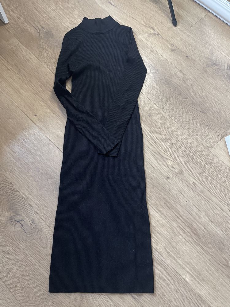 Чорна міді тепла сукня розмір с