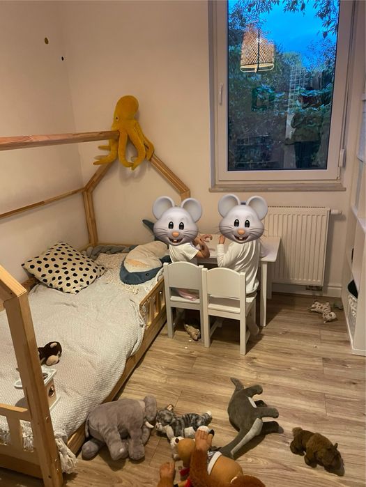 Łóżko dziecięce domek drewniane