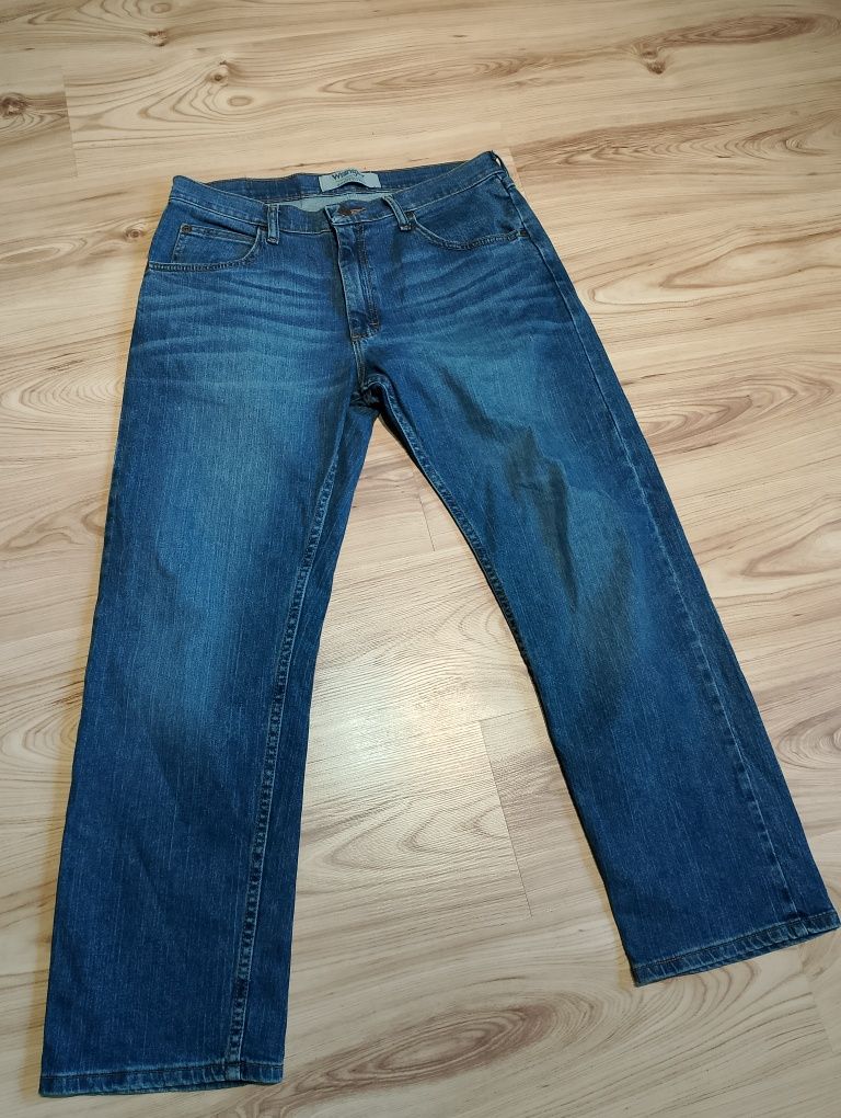 Niebieskie Spodnie Jeansowe Dżinsowe Wrangler