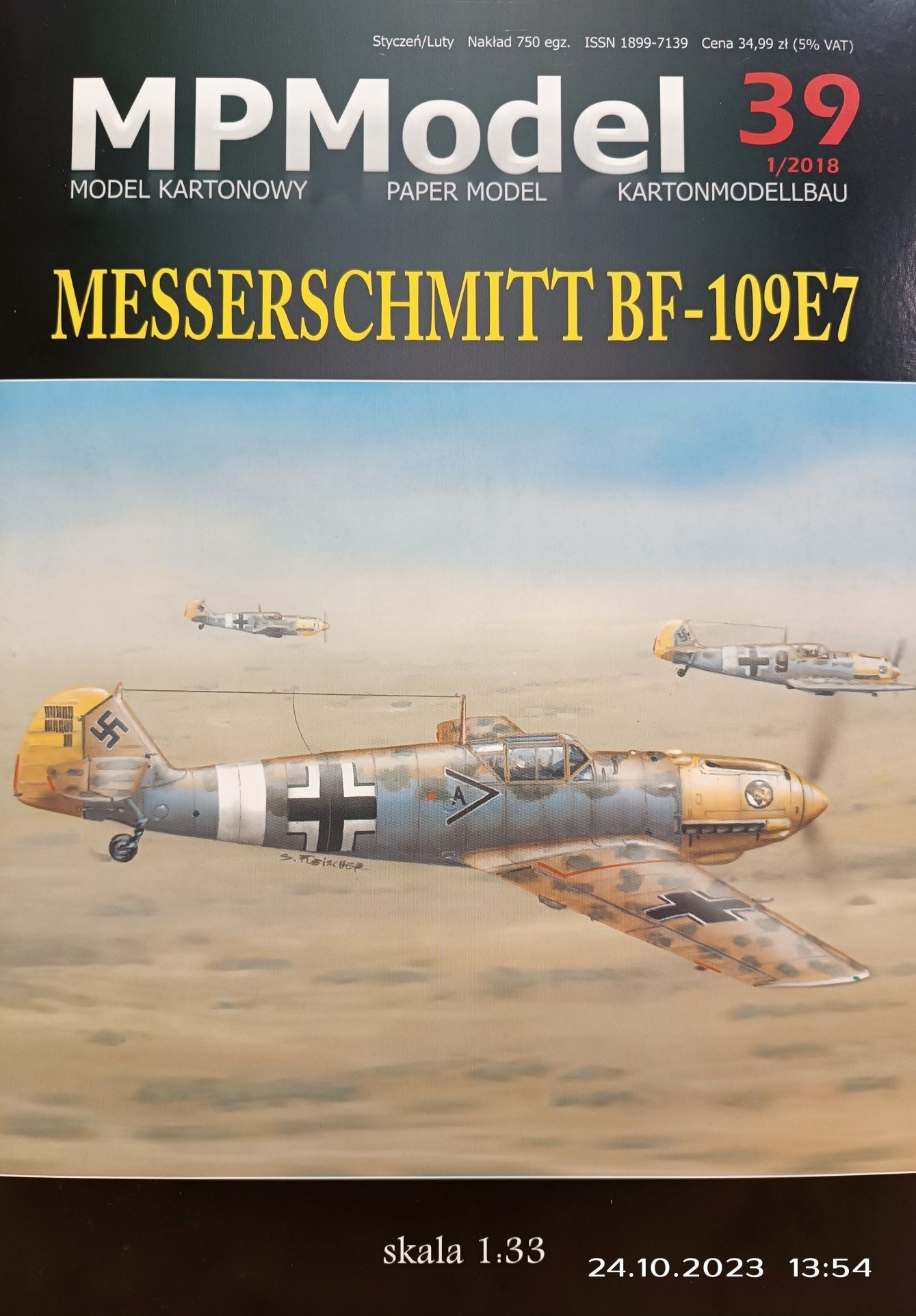 Model Messerschmitt Bf-109 E7 MPModel nr 39