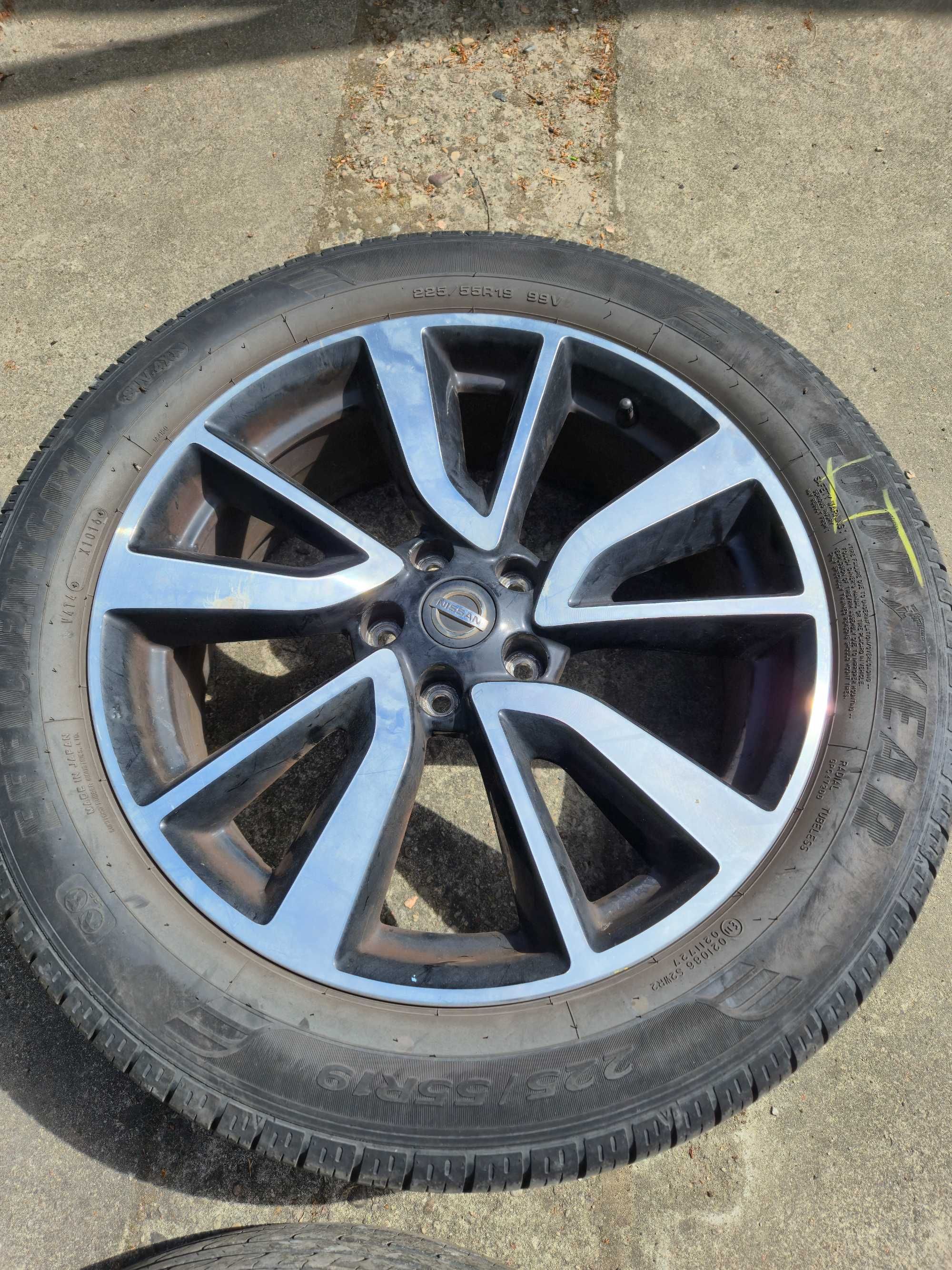 Koła felgi z oponami R19 Nissan X-Trail (T32 z 2016 r.)