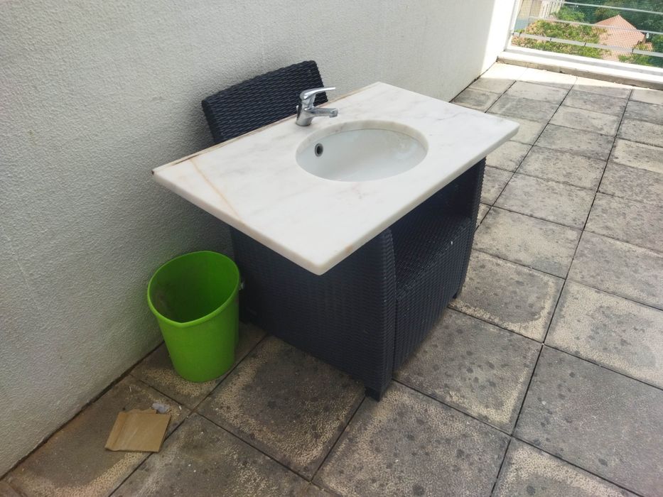 Lavatório para móvel WC em pedra mármore Valadares