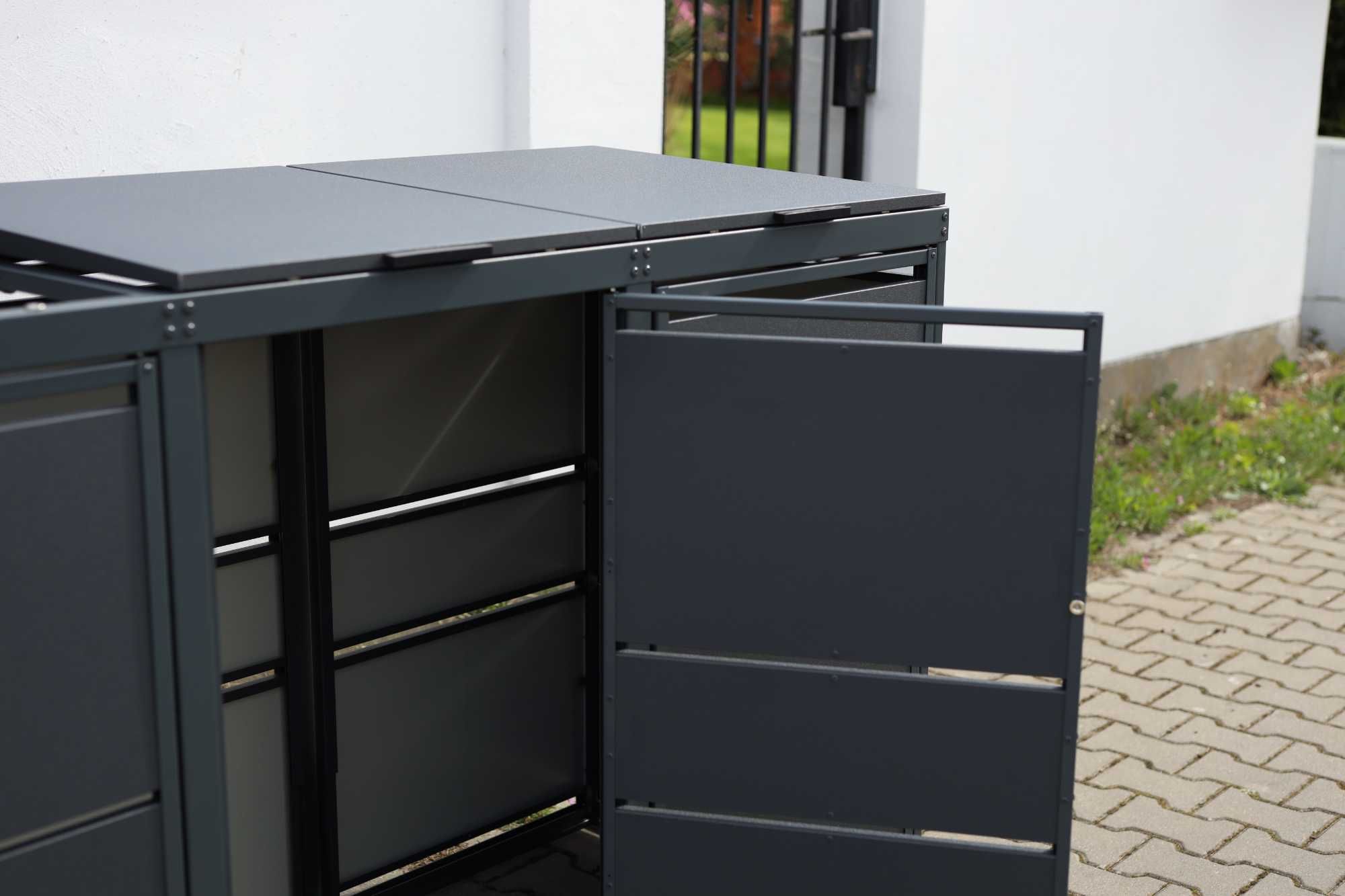 Zabudowa na kosze Top Box Obudowy koszy Osłony koszy 3x240L Premium