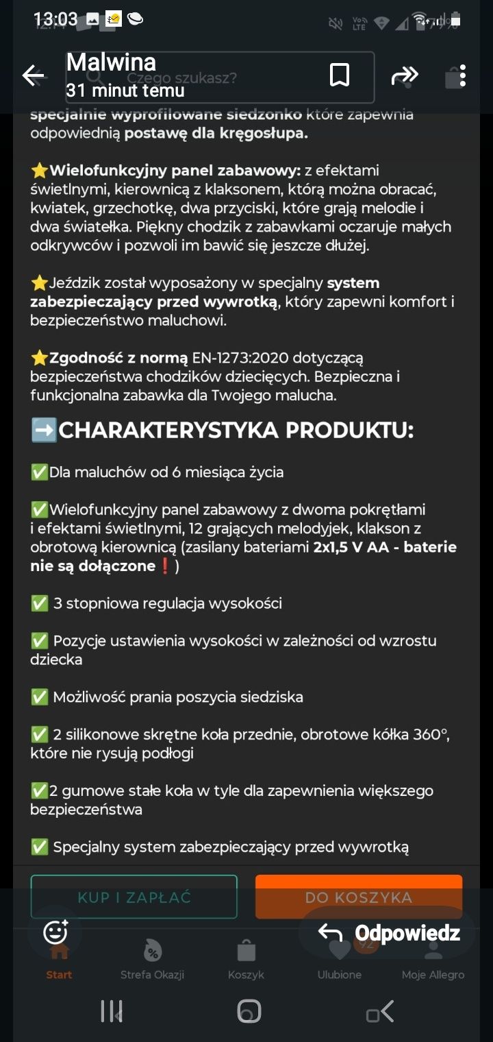 Chodzik dla maluszka
