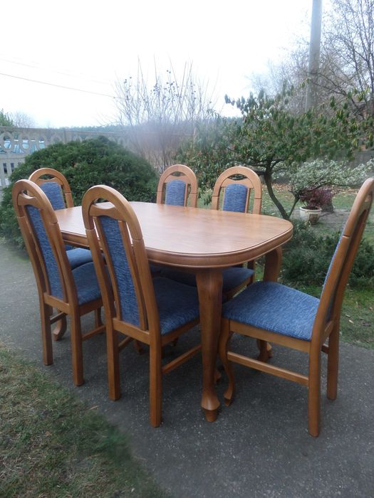 dębowy  stół ludwikowski  + 6 krzeseł stan bdb wysyłka dowóz