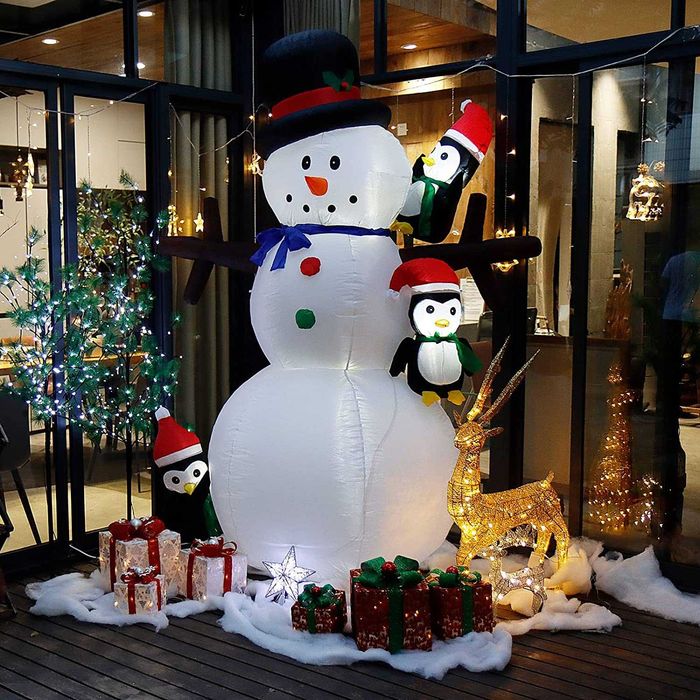 Boneco de neve insuflável de Natal LED, novo
