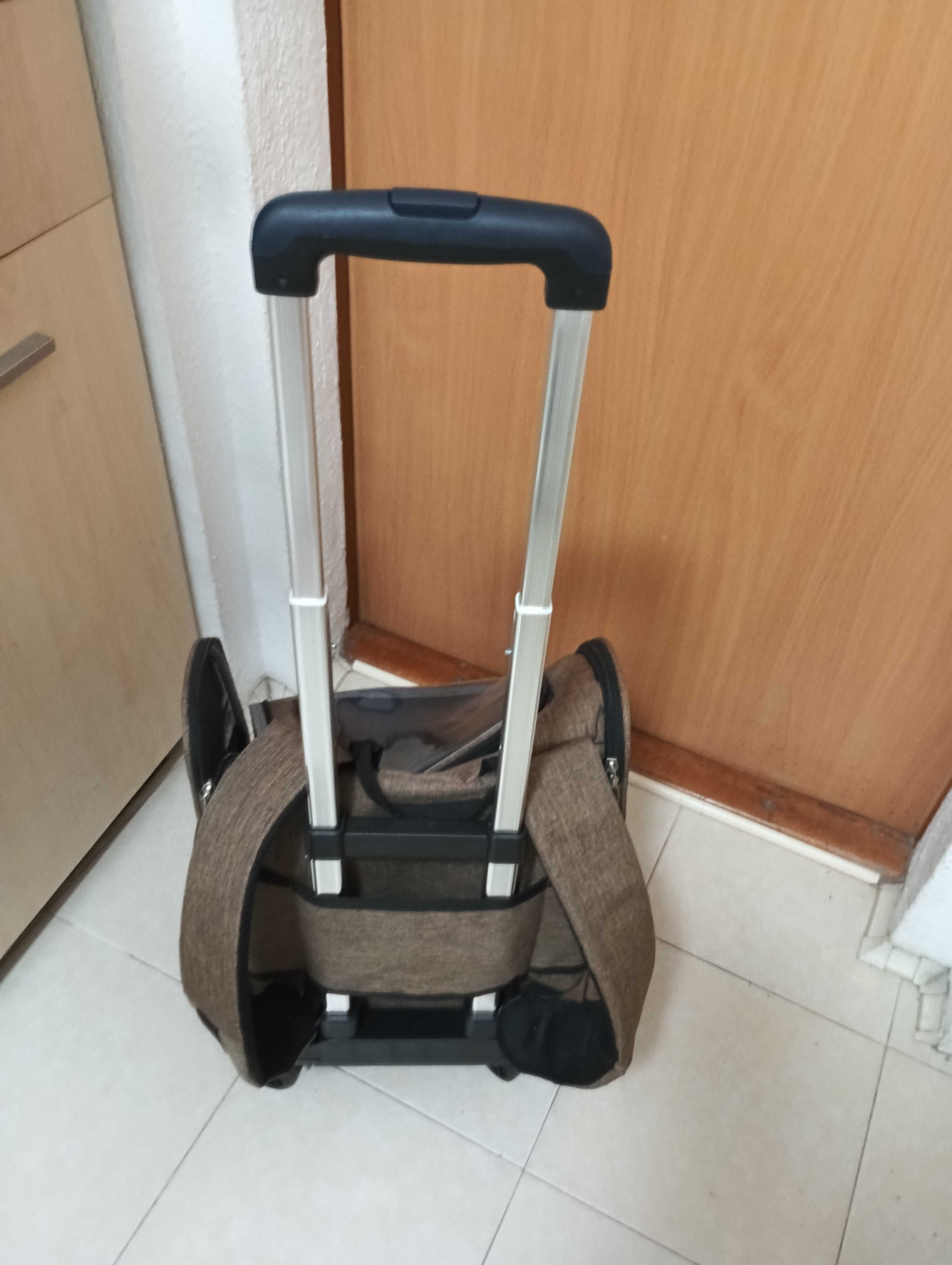 wózek,plecak,transporter dla kota w kolorze khaki