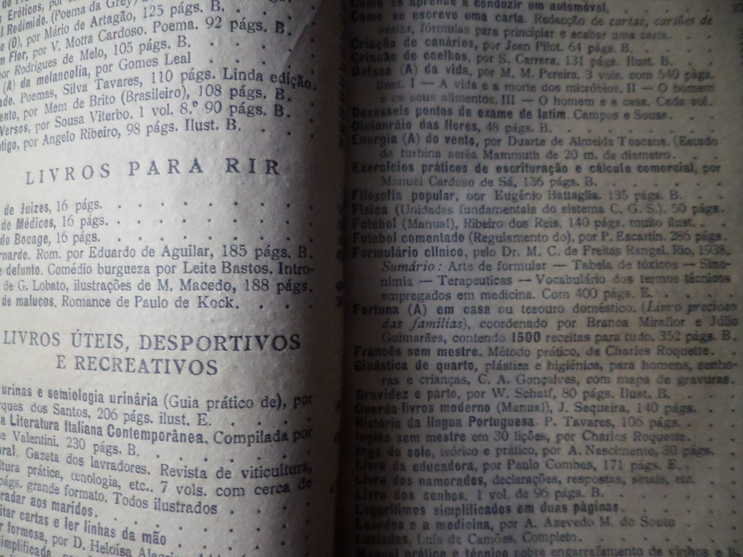 Catalogo antigo de Livros , Livraria Barateira, Lda