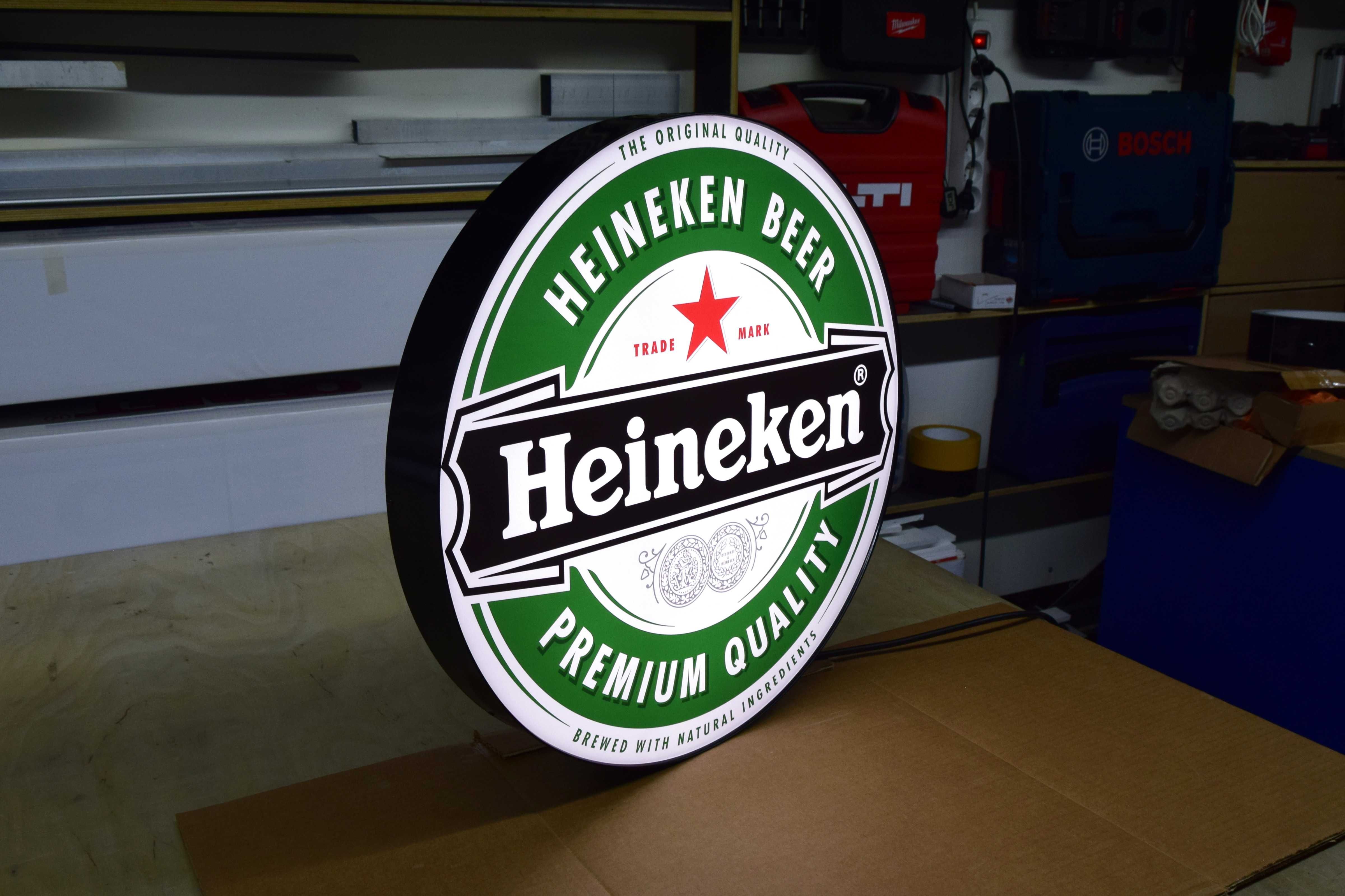 LED Neon HEINEKEN, logo 3D, Neon do baru, LED barowy, Reklama, Szyld