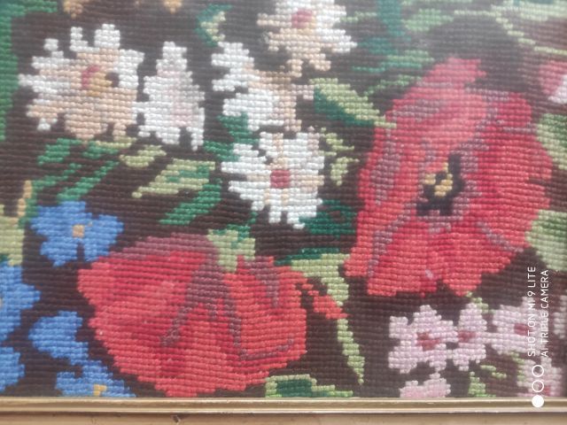 obraz haft krzyżykowy- kwiaty polne