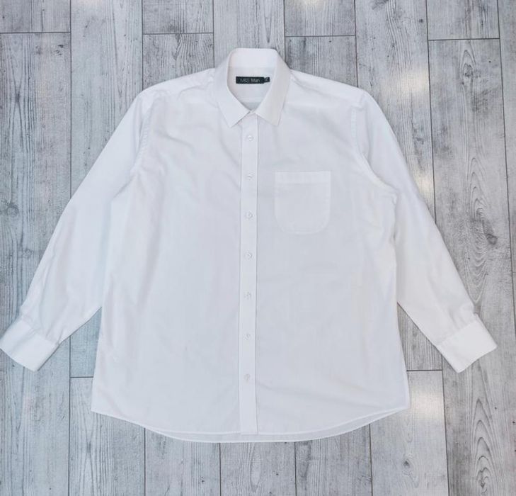 чоловіча біла сорочка розмір XXL, белая мужская рубашка M&S Man