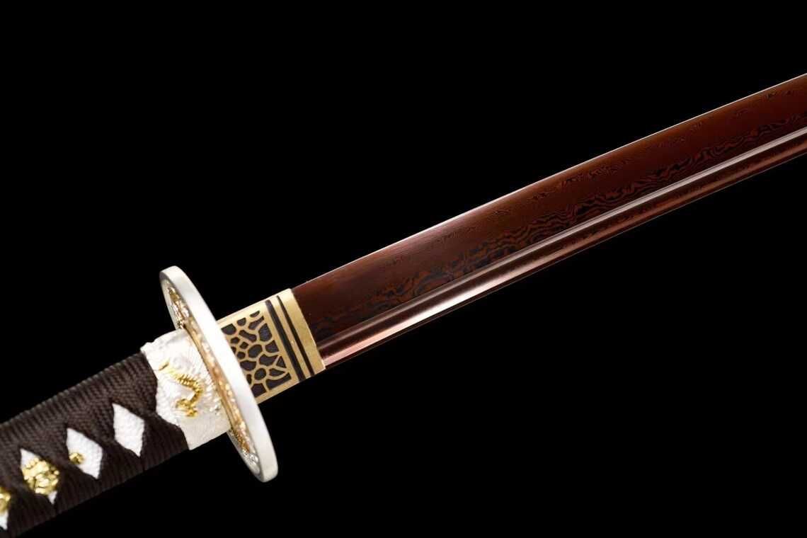 "Krwawy Damast" Miecz japoński samurajski Katana stal1095 szabla tanto
