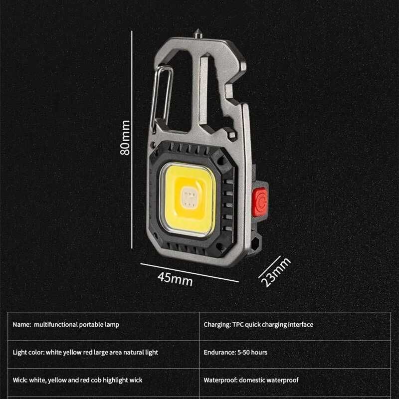 Брелок-фонарик аккумуляторный светодиодный LED