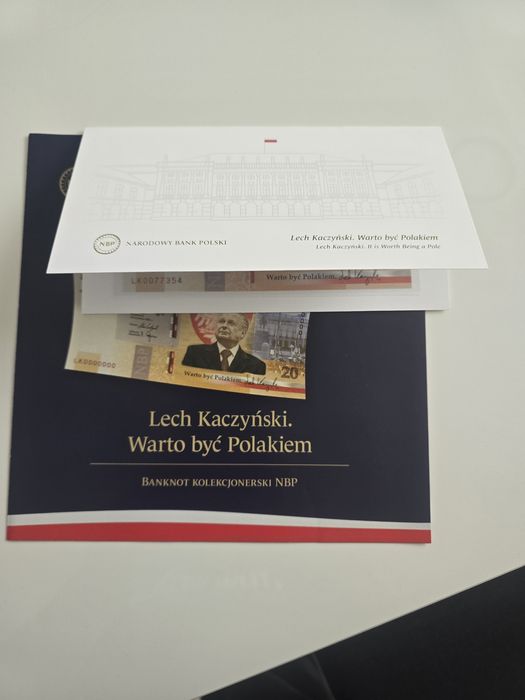 Banknot kolekcjonerski 20zł Lech Kaczyński