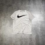 DAMSKA Koszulka Sportowa Biała Duże Logo Siłownia GYM Bieganie Nike