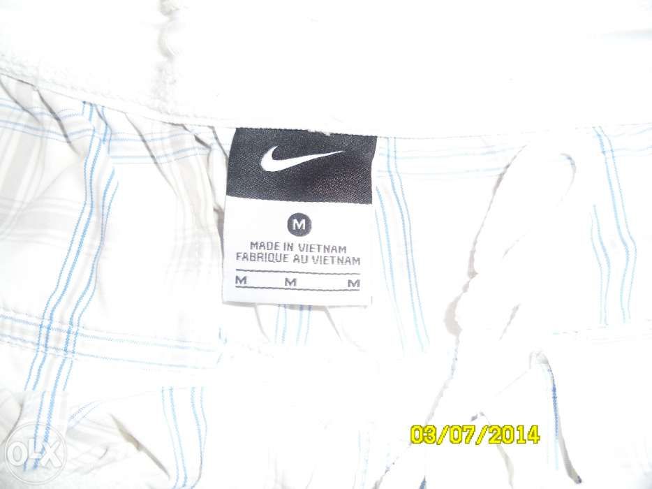 spodenki szorty Nike białe w kratke M