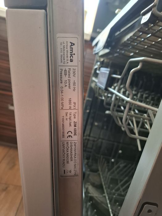 Zmywarka do zabudowy na części Amica ZIM689E