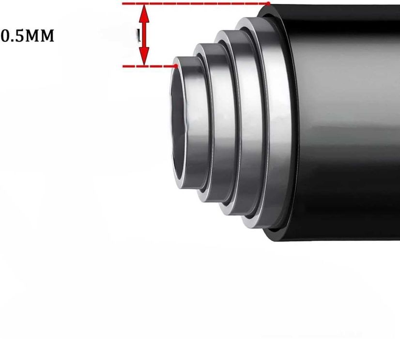 Biały drążek teleskopowy 170–260 cm Ø25 mm bez wiercenia