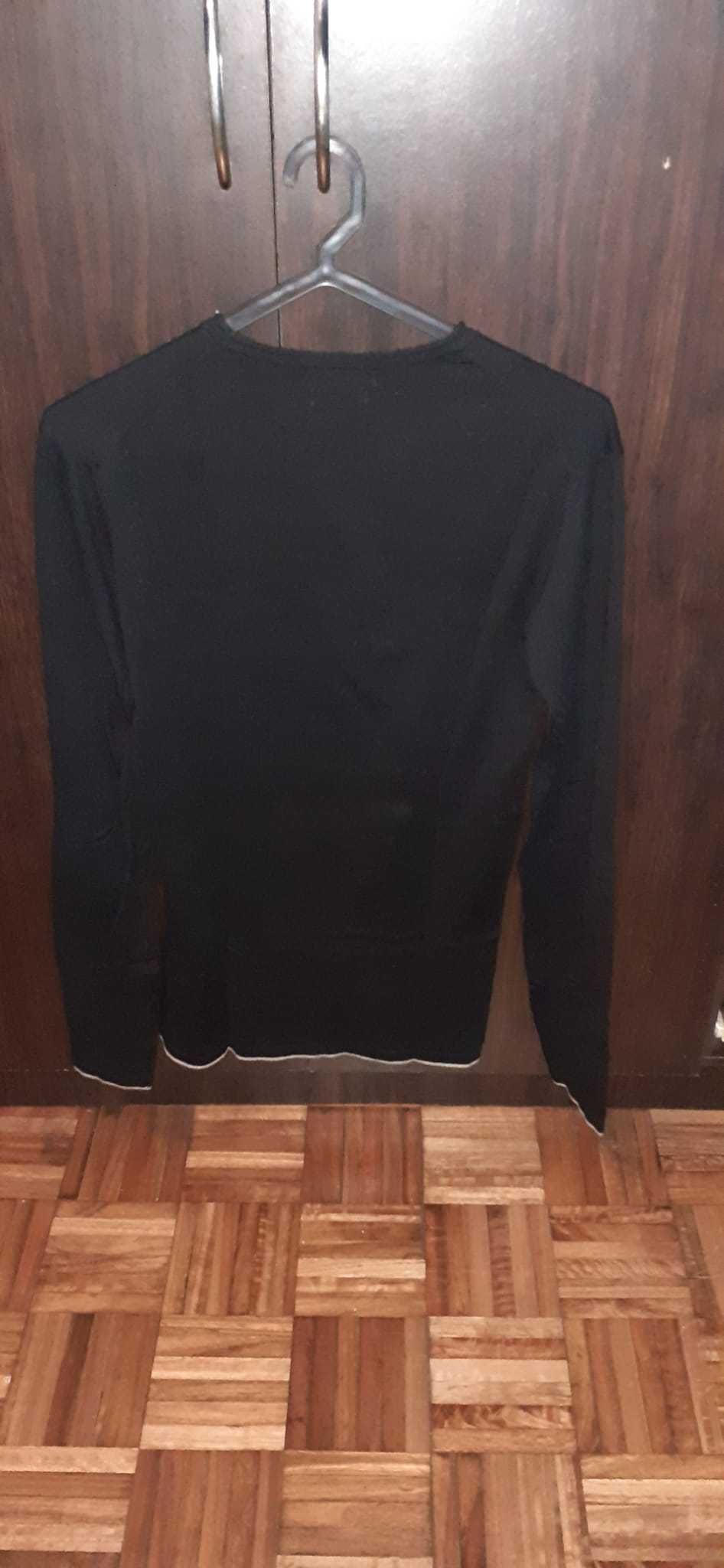 Camisola fina Slim Fit Preto- Massimo dutti