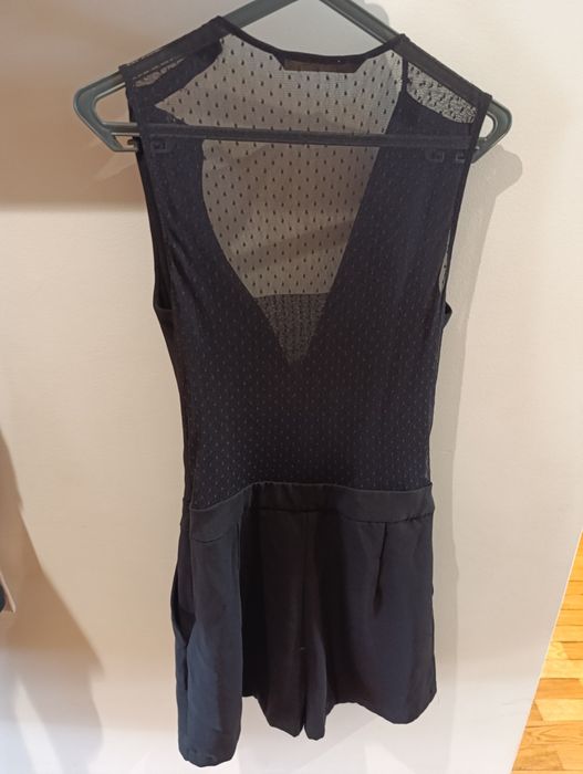 Macacão curto preto Zara