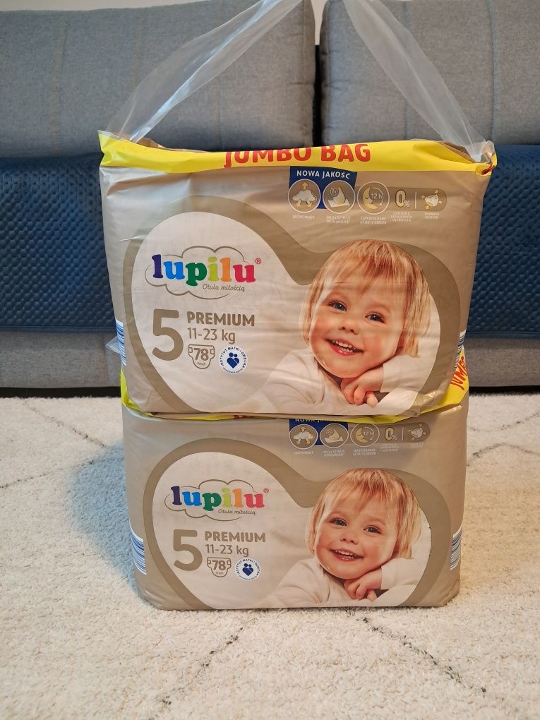 2x Pieluchy Pampersy Lupilu Premium 5, 11-23 kg, Jumbo Bag
